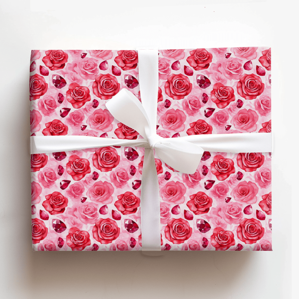Roses are Ruby - Wrapping Paper - Aspen & Arlo
