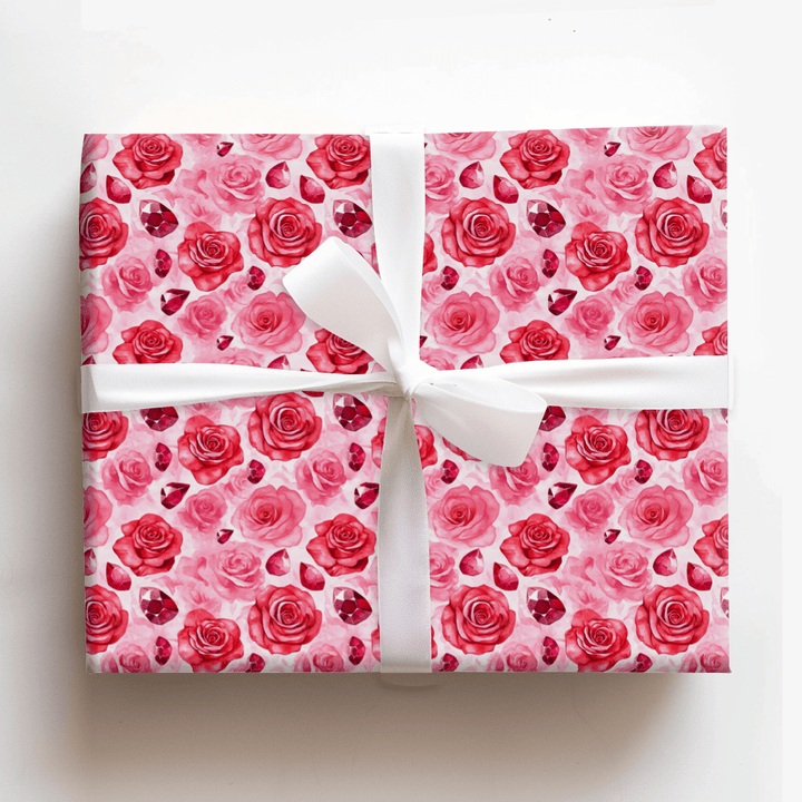 Roses are Ruby - Wrapping Paper - Aspen & Arlo