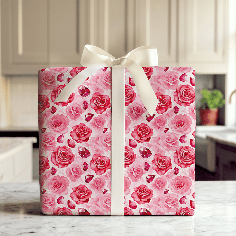 Roses are Ruby - Wrapping Paper - Aspen & Arlo