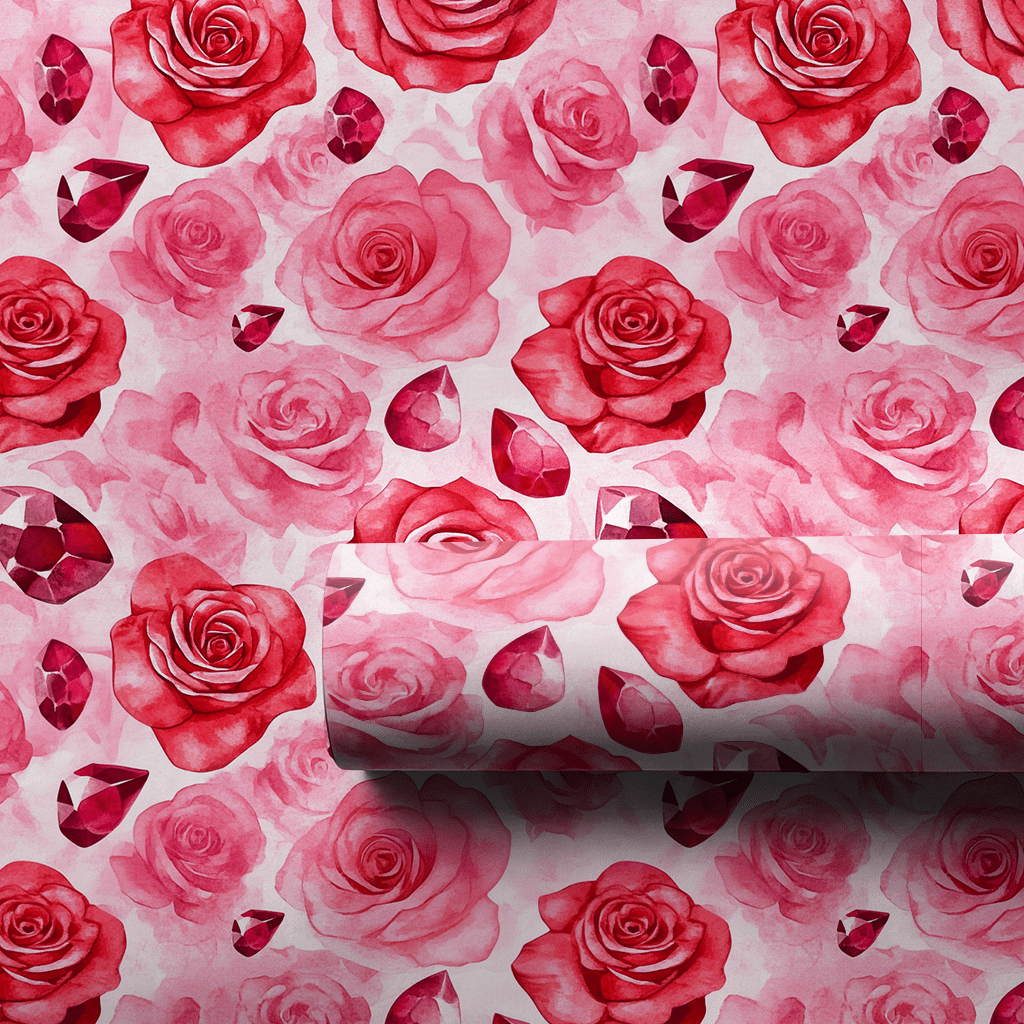 Roses are Ruby - Wrapping Paper - Aspen & Arlo