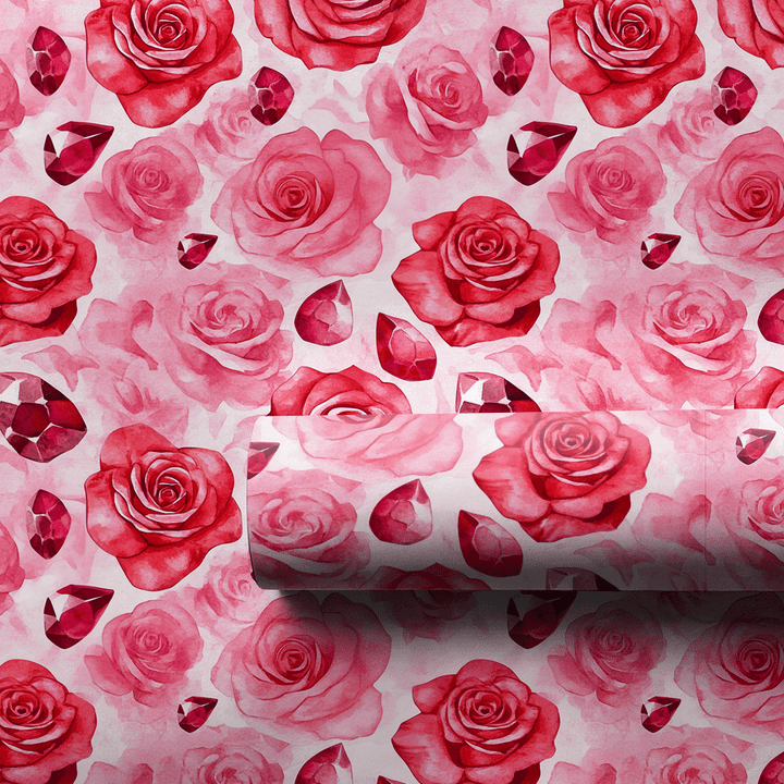 Roses are Ruby - Wrapping Paper - Aspen & Arlo