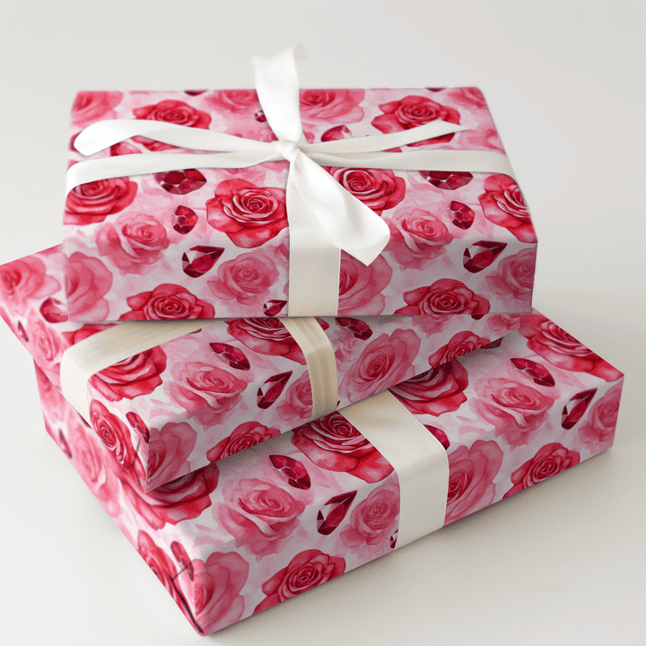 Roses are Ruby - Wrapping Paper - Aspen & Arlo