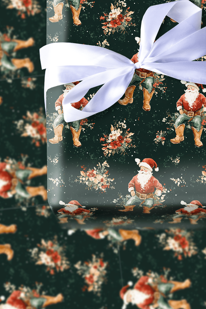 Christmas Cowboy - Wrapping Paper - Aspen & Arlo