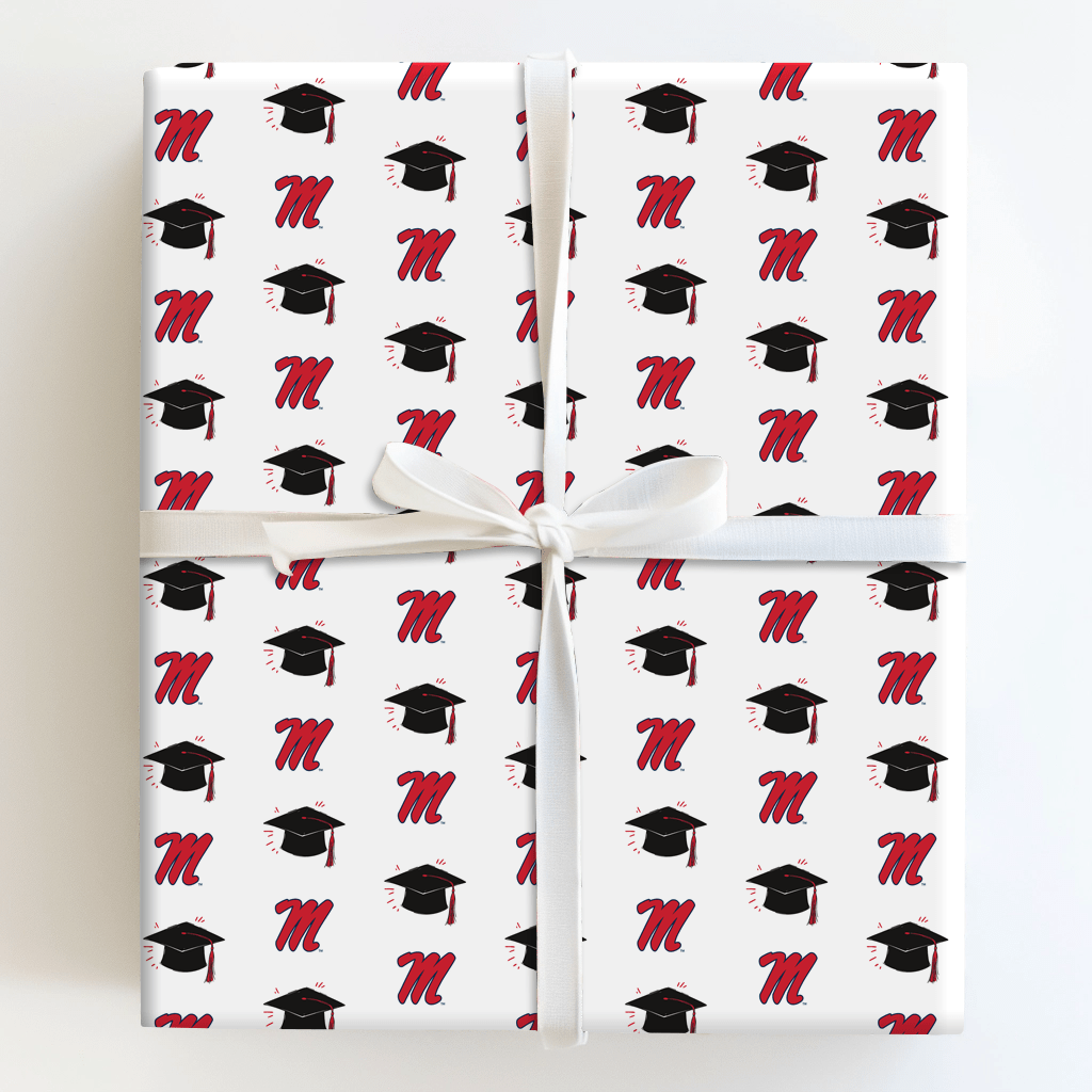 Hats off to the Ole Miss Grad - Wrapping Paper - Aspen & Arlo
