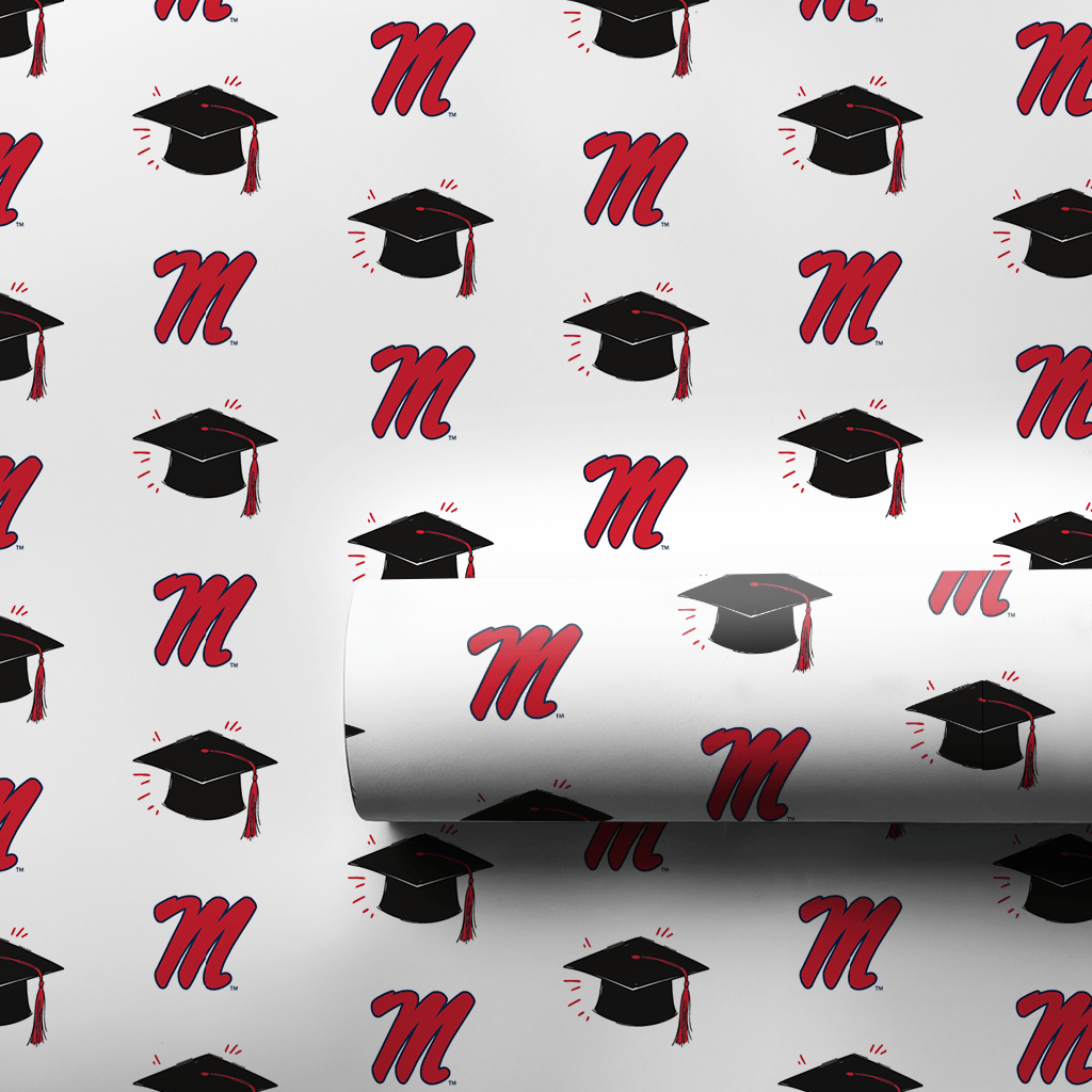Hats off to the Ole Miss Grad - Wrapping Paper - Aspen & Arlo