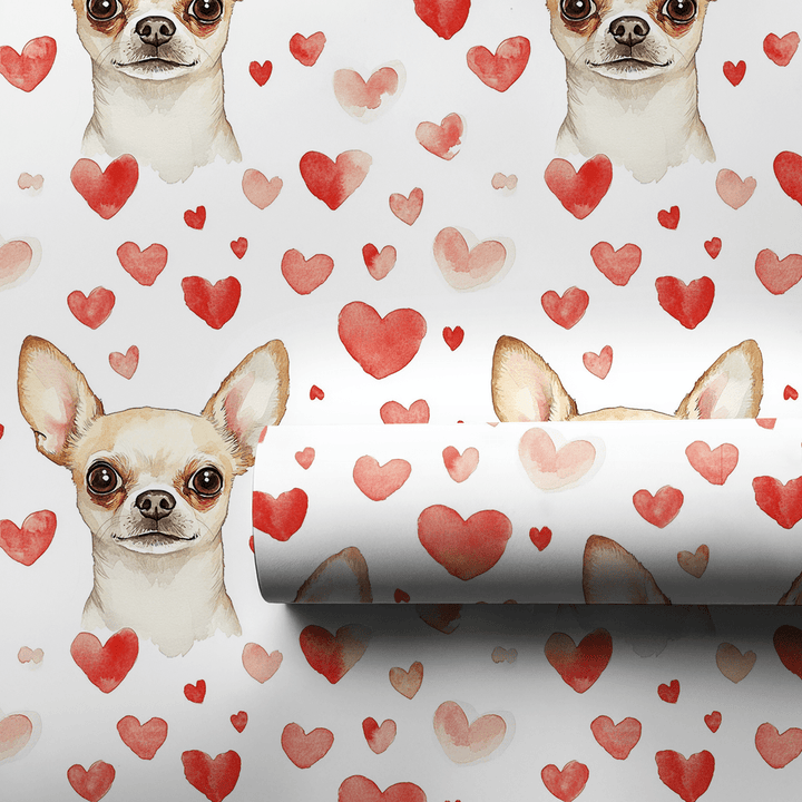Chihuahua Valentine - Wrapping Paper - Aspen & Arlo