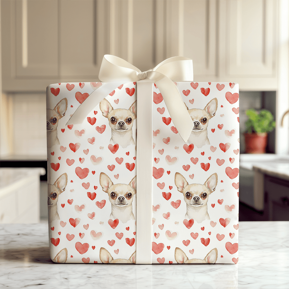 Chihuahua Valentine - Wrapping Paper - Aspen & Arlo