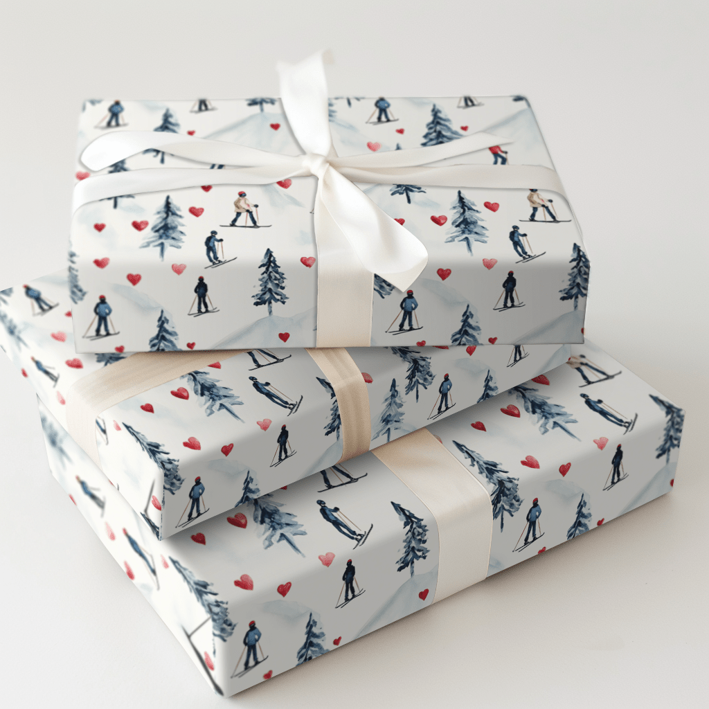 Slopeside Romance - Wrapping Paper - Aspen & Arlo