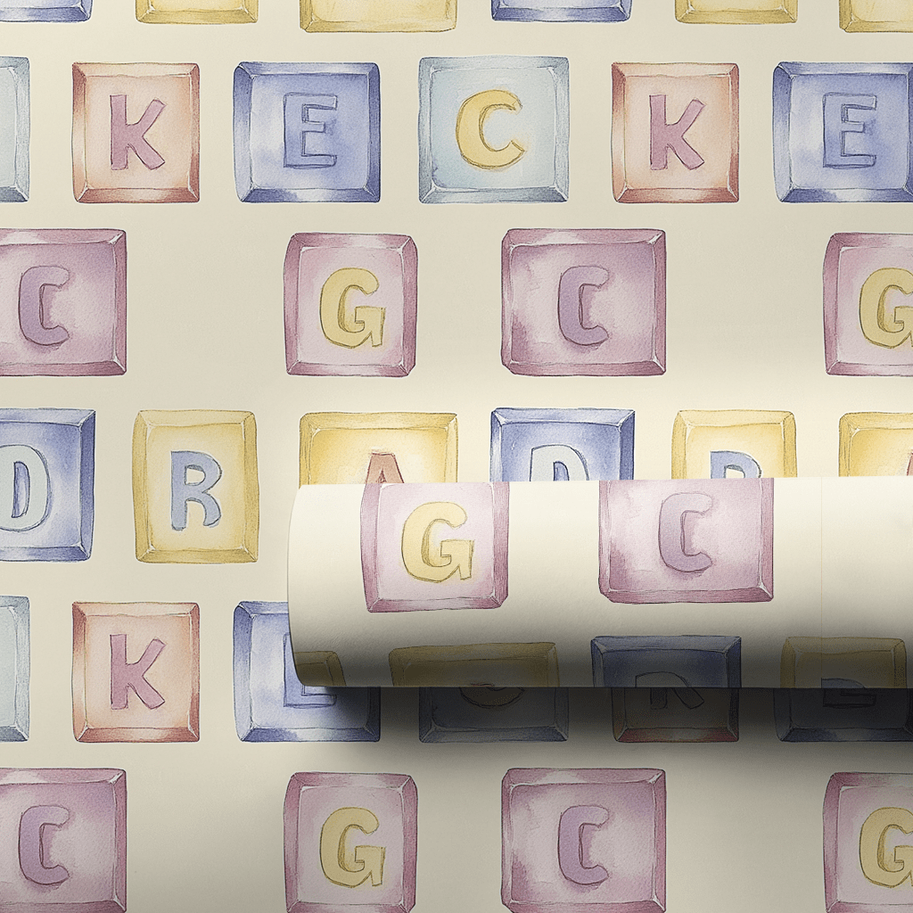 Tiny Tots Big Blocks - Wrapping Paper - Aspen & Arlo