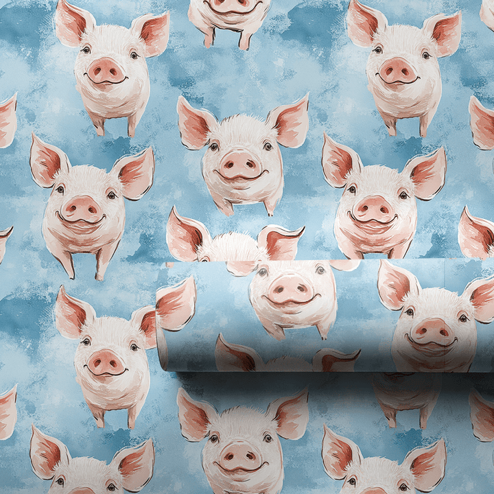 Pig Sky - Wrapping Paper - Aspen & Arlo