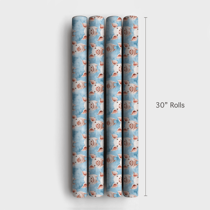 Pig Sky - Wrapping Paper - Aspen & Arlo