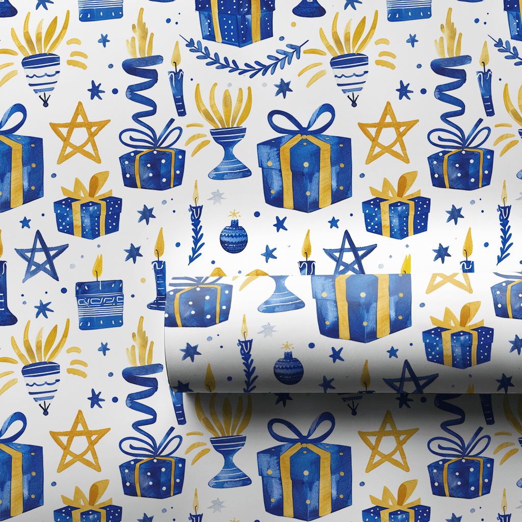 Hanukkah Festives - Wrapping Paper - Aspen & Arlo