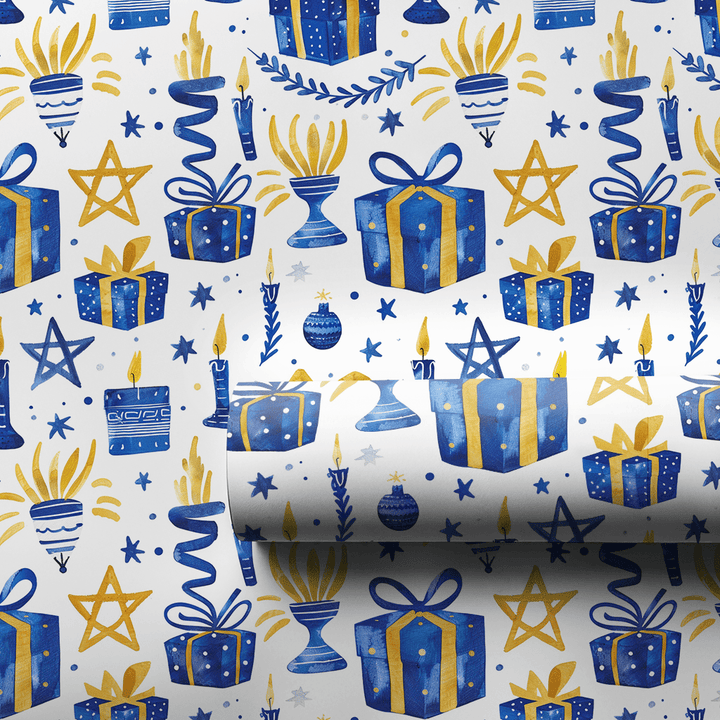 Hanukkah Festives - Wrapping Paper - Aspen & Arlo