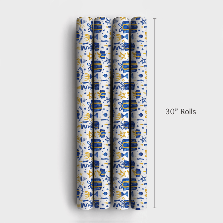 Hanukkah Festives - Wrapping Paper - Aspen & Arlo