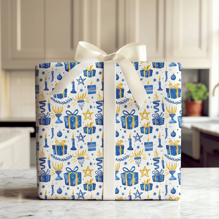 Hanukkah Festives - Wrapping Paper - Aspen & Arlo