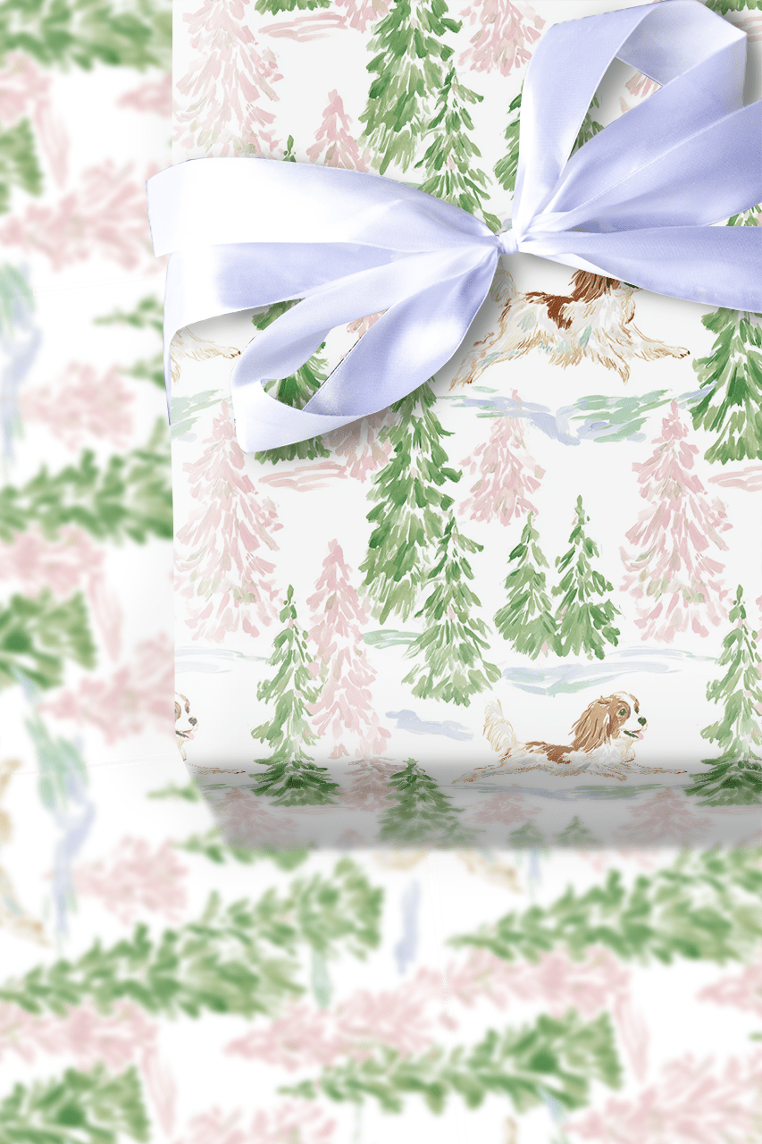 Royal Cavaliers Christmas - Wrapping Paper - Aspen & Arlo