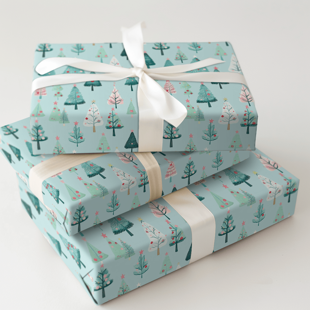 Twinkle Treescape - Wrapping Paper - Aspen & Arlo