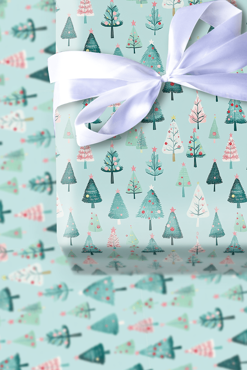 Twinkle Treescape - Wrapping Paper - Aspen & Arlo