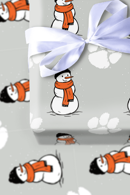 Clemson Snowman - Wrapping Paper - Aspen & Arlo