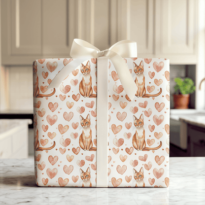 Abyssinian Valentine - Wrapping Paper - Aspen & Arlo