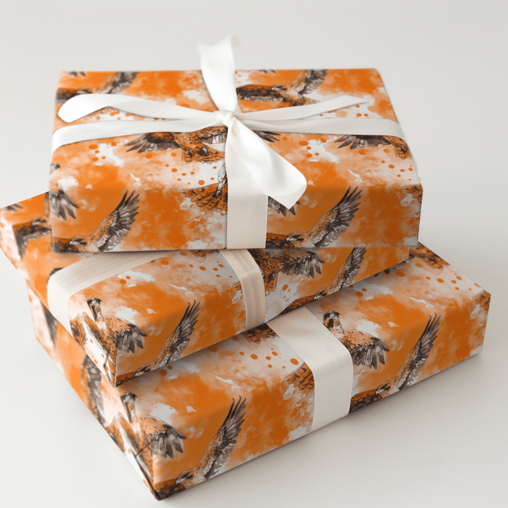 Flight Orange - Wrapping Paper - Aspen & Arlo