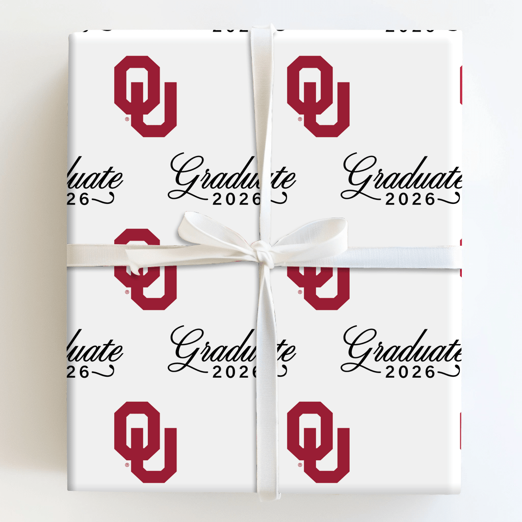 OU Graduate 2026 - Wrapping Paper - Aspen & Arlo