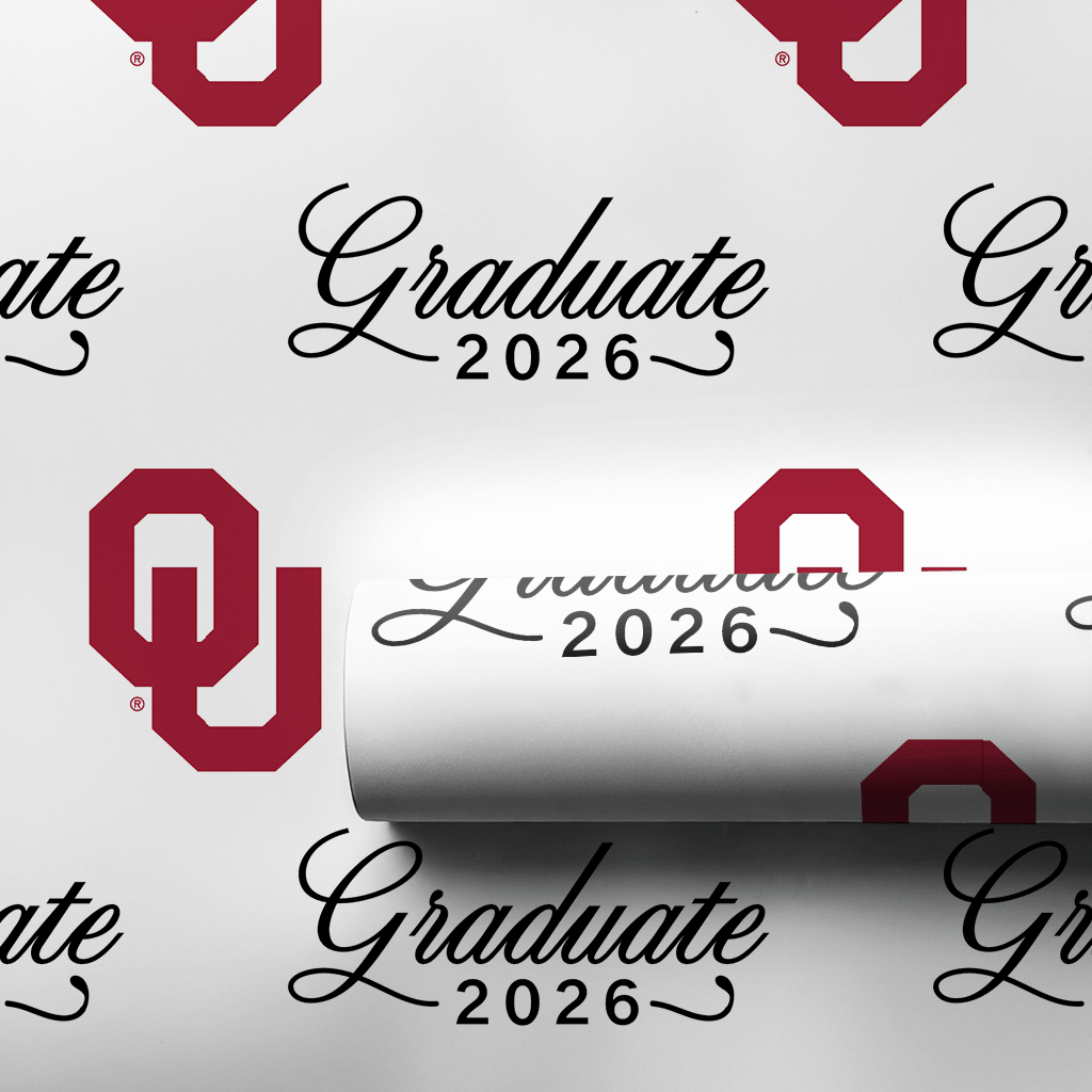 OU Graduate 2026 - Wrapping Paper - Aspen & Arlo