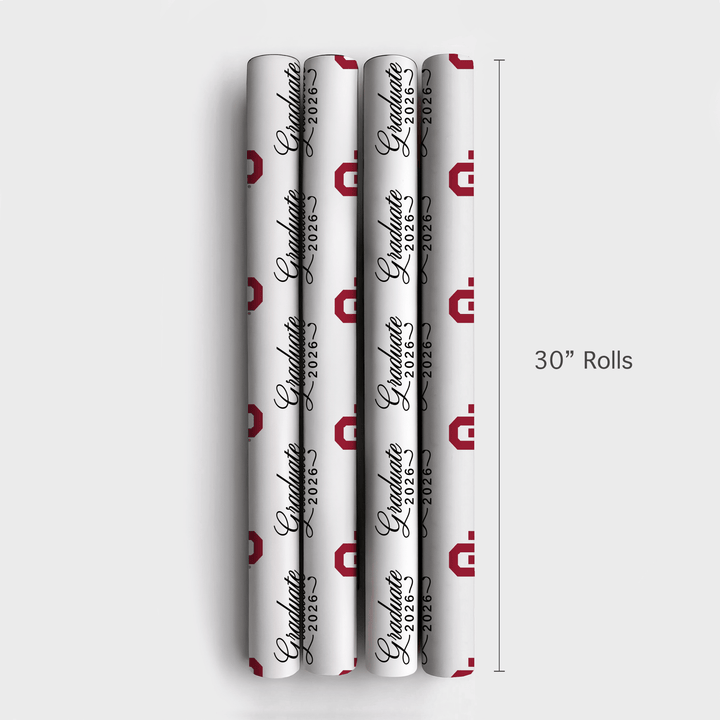 OU Graduate 2026 - Wrapping Paper - Aspen & Arlo