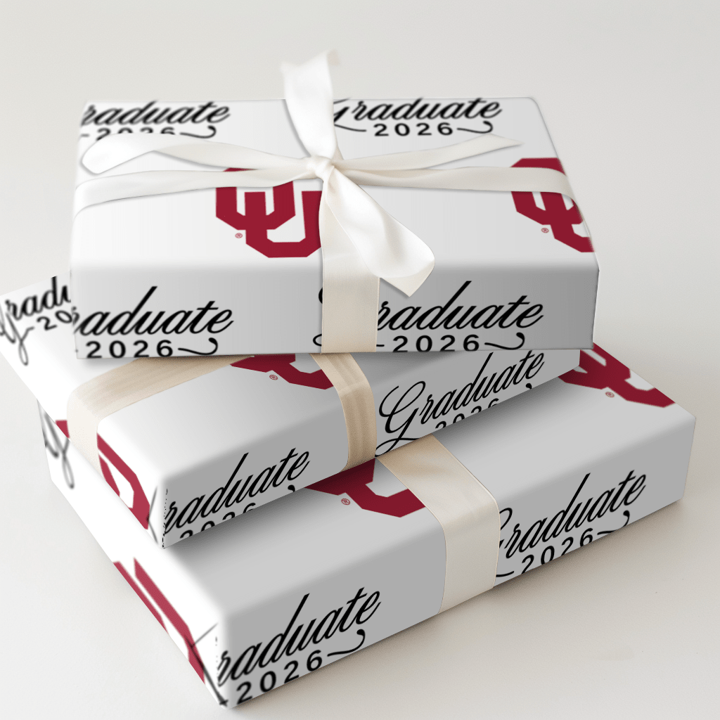 OU Graduate 2026 - Wrapping Paper - Aspen & Arlo