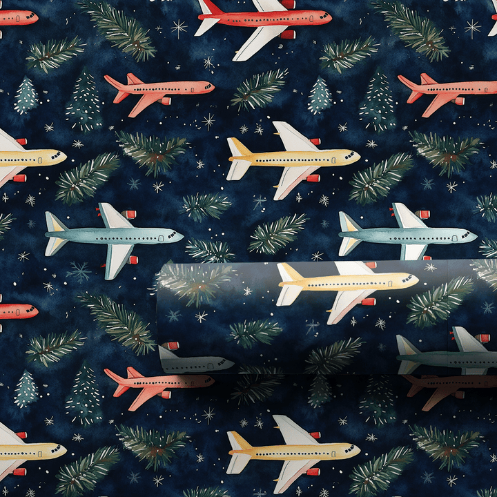 Racing Santa - Wrapping Paper - Aspen & Arlo