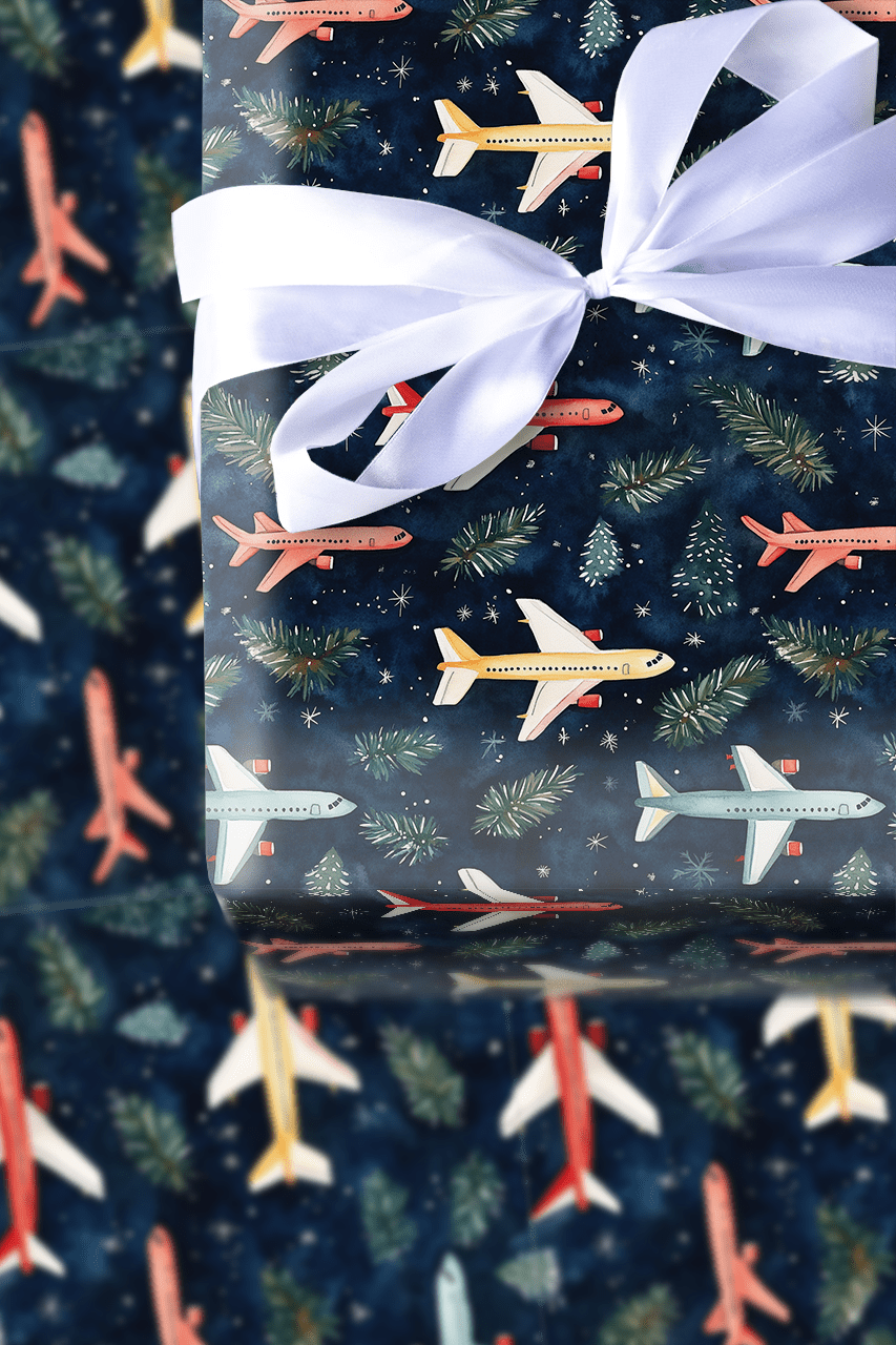 Racing Santa - Wrapping Paper - Aspen & Arlo