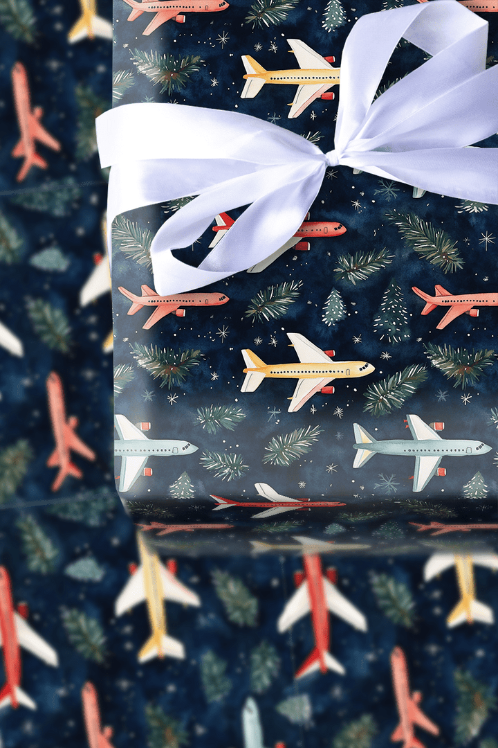 Racing Santa - Wrapping Paper - Aspen & Arlo