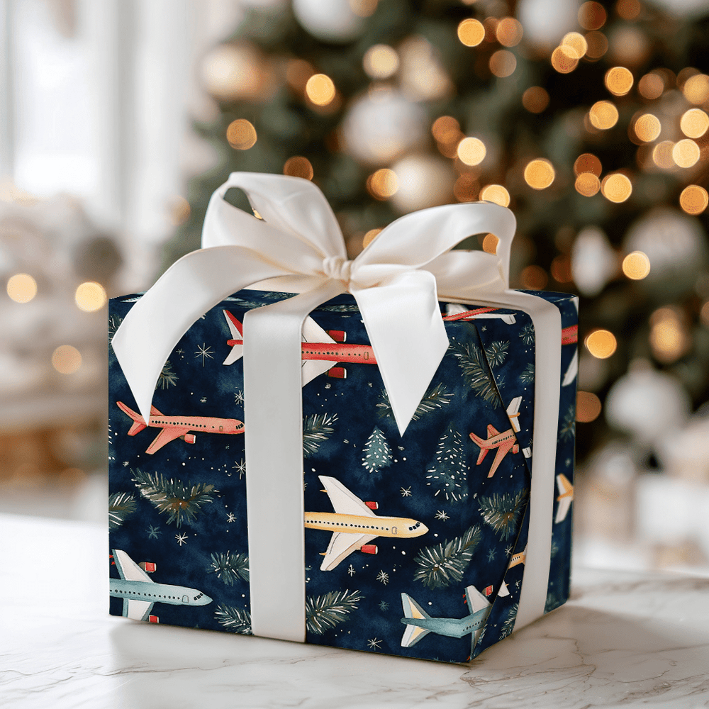 Racing Santa - Wrapping Paper - Aspen & Arlo