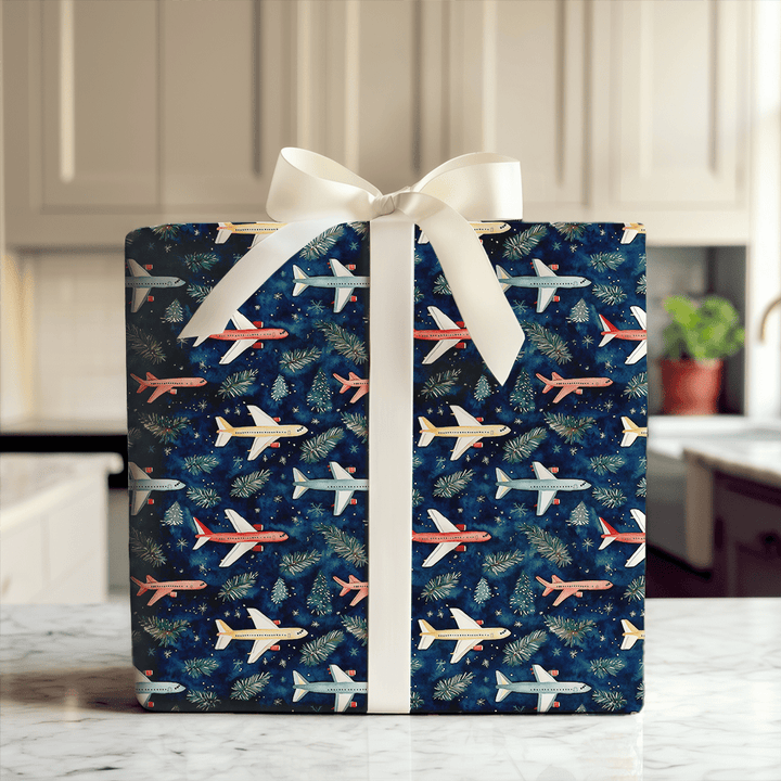 Racing Santa - Wrapping Paper - Aspen & Arlo