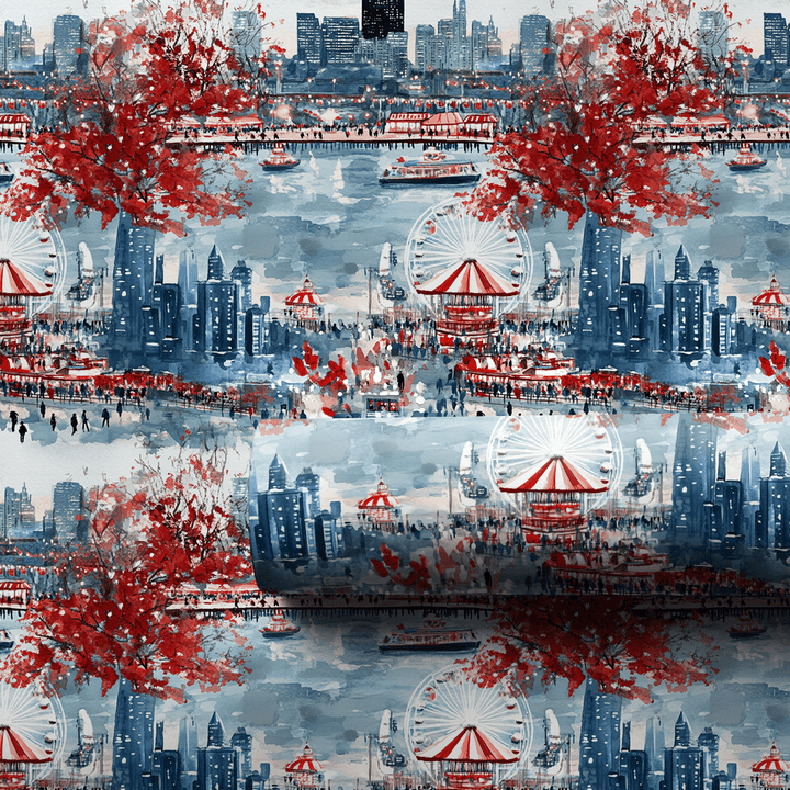Snowflakes At Navy Pier - Wrapping Paper - Aspen & Arlo