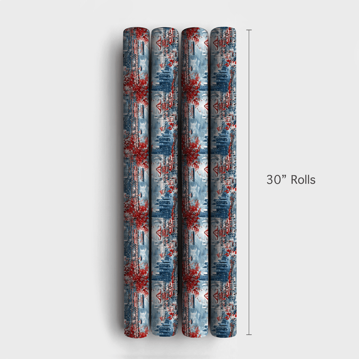 Snowflakes At Navy Pier - Wrapping Paper - Aspen & Arlo