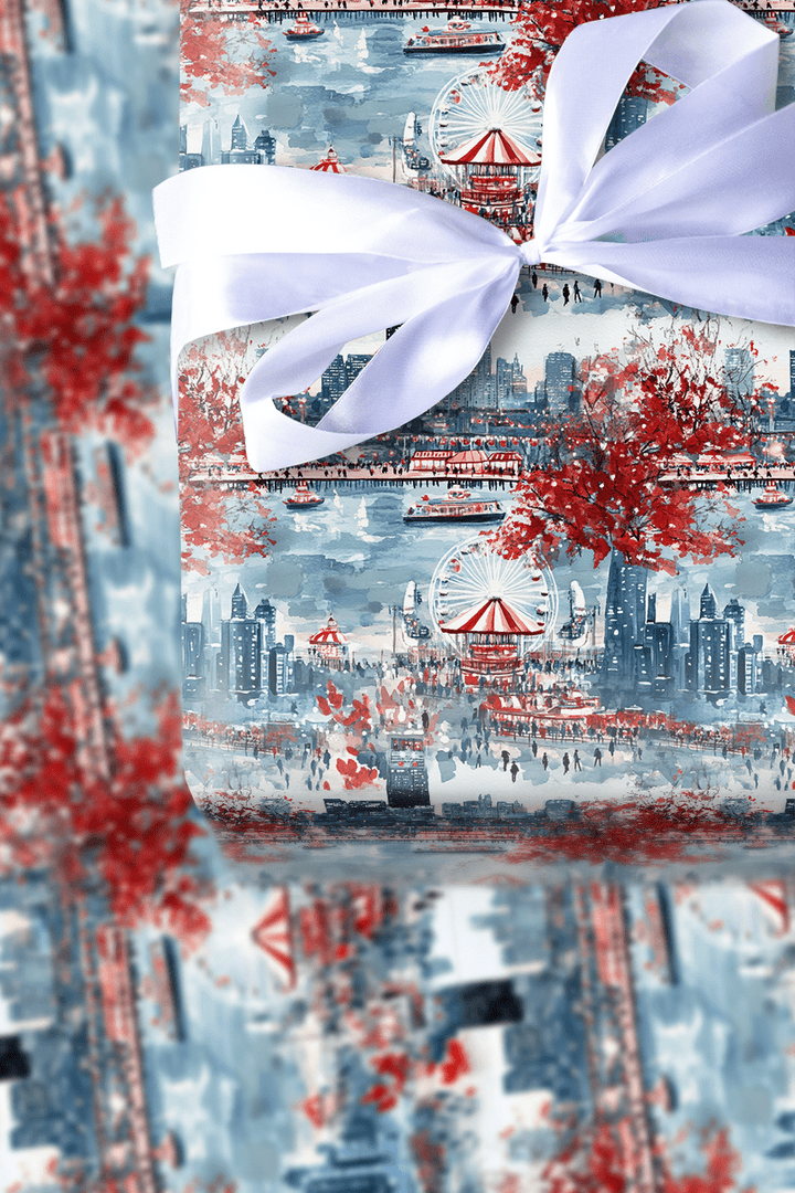 Snowflakes At Navy Pier - Wrapping Paper - Aspen & Arlo