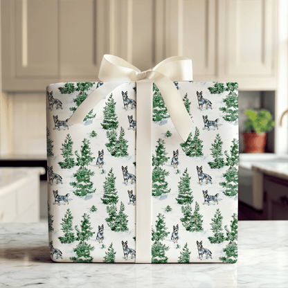 Snow Day for Blue Heelers - Wrapping Paper - Aspen & Arlo