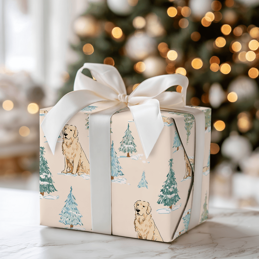 Retriever’s Christmas Tree - Wrapping Paper - Aspen & Arlo