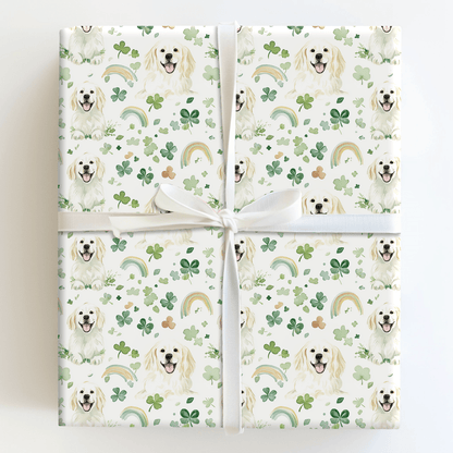 Rainbows with the White Goldens - Wrapping Paper - Aspen & Arlo