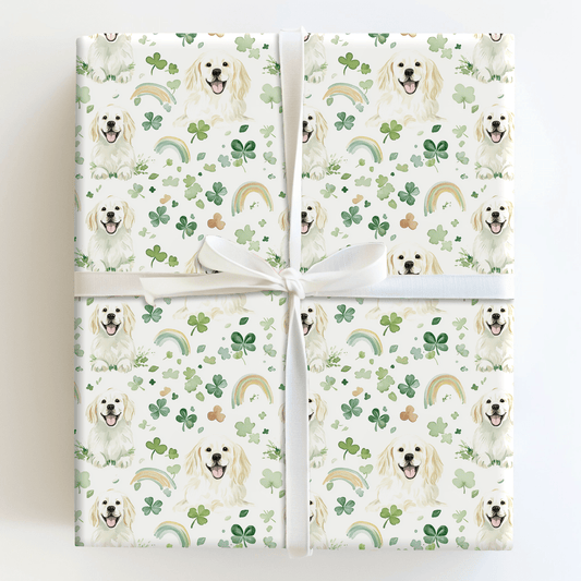 Rainbows with the White Goldens - Wrapping Paper - Aspen & Arlo