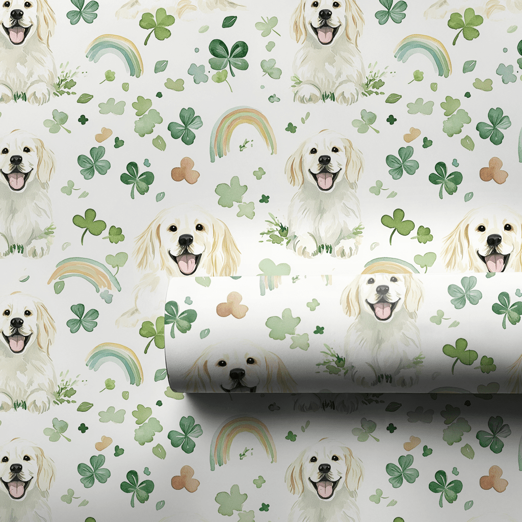 Rainbows with the White Goldens - Wrapping Paper - Aspen & Arlo