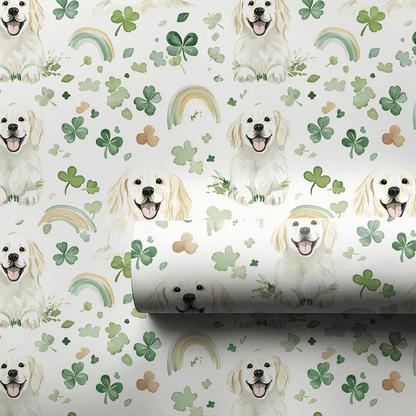 Rainbows with the White Goldens - Wrapping Paper - Aspen & Arlo
