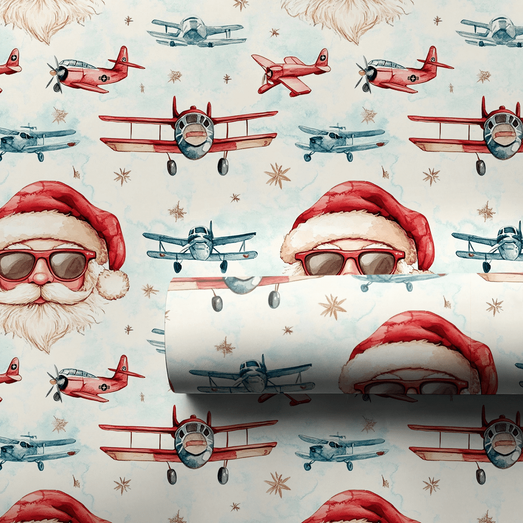 Jet - Setting Santa - Wrapping Paper - Aspen & Arlo