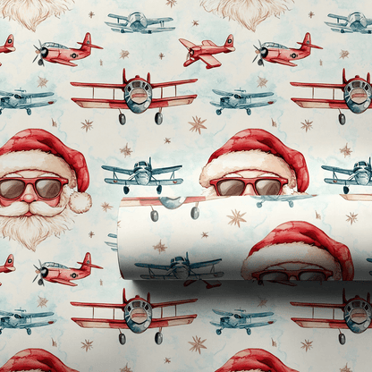 Jet - Setting Santa - Wrapping Paper - Aspen & Arlo
