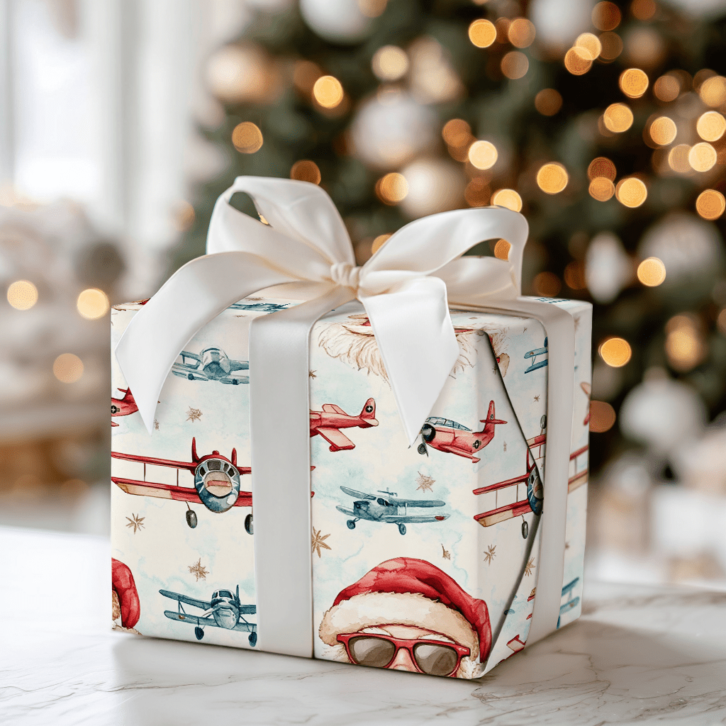Jet - Setting Santa - Wrapping Paper - Aspen & Arlo