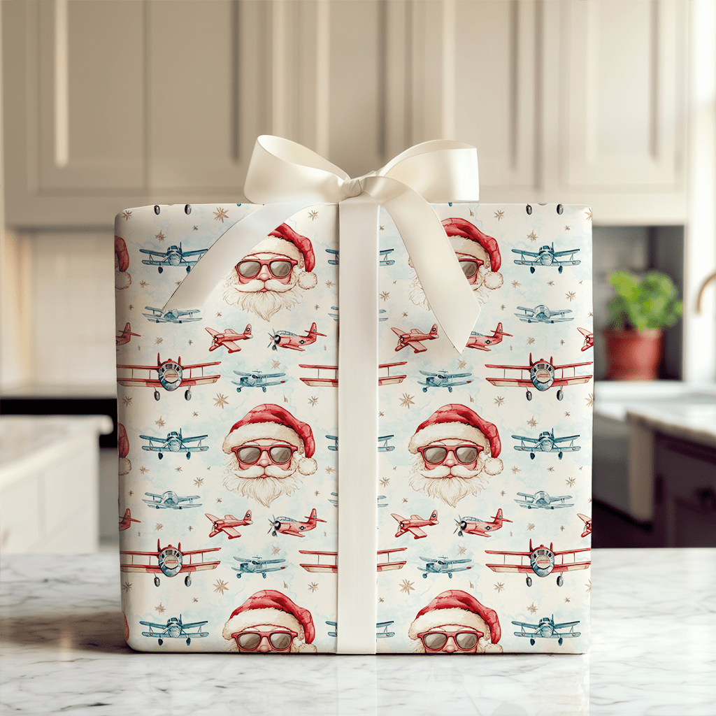 Jet - Setting Santa - Wrapping Paper - Aspen & Arlo