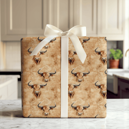Breezy Bull - Wrapping Paper - Aspen & Arlo