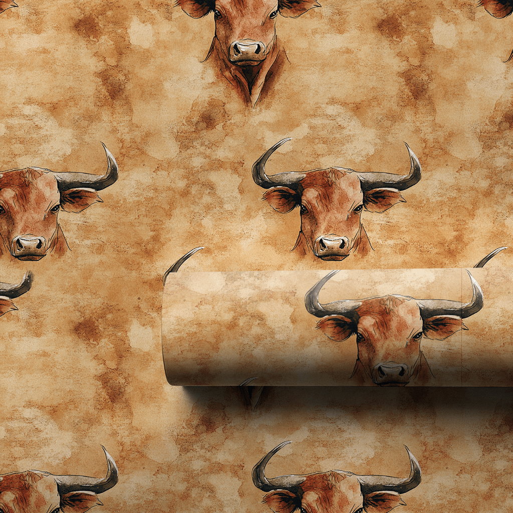 Breezy Bull - Wrapping Paper - Aspen & Arlo
