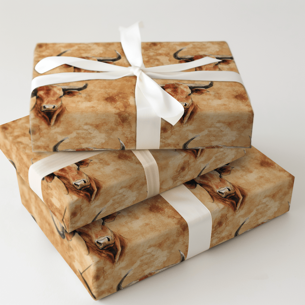 Breezy Bull - Wrapping Paper - Aspen & Arlo